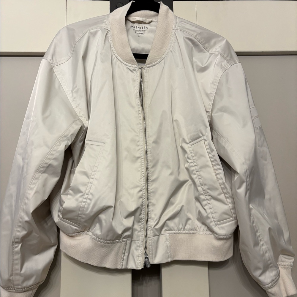 Athleta Flex Bone Bomber Jacket